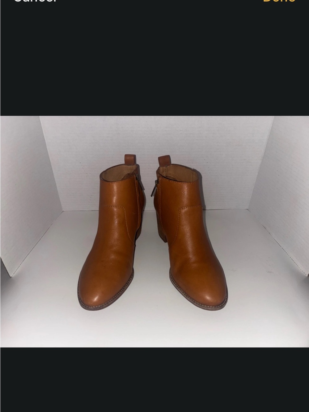 Madewell Tan Leather Ankle Boots